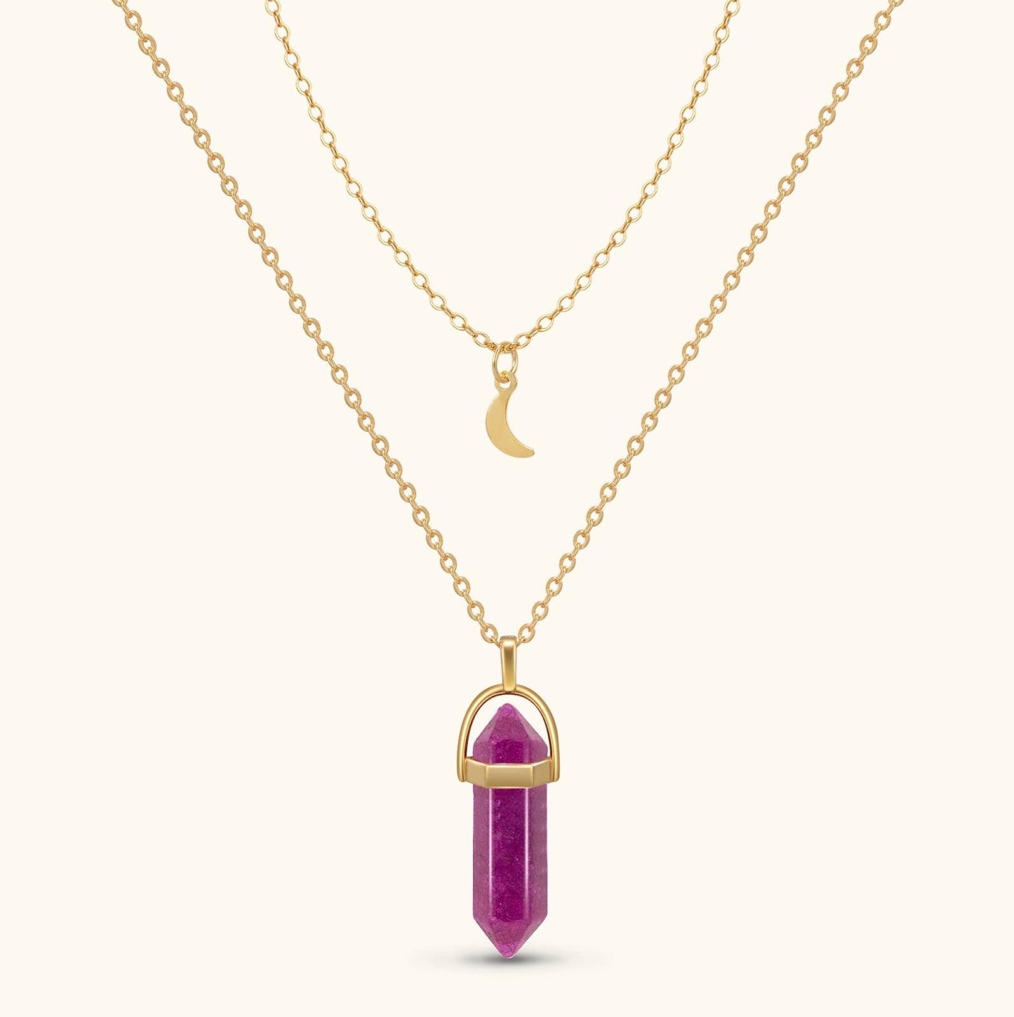 Amethyst Pendant Necklace for Inner Clarity - Reflection & Growth - Glitter Karma