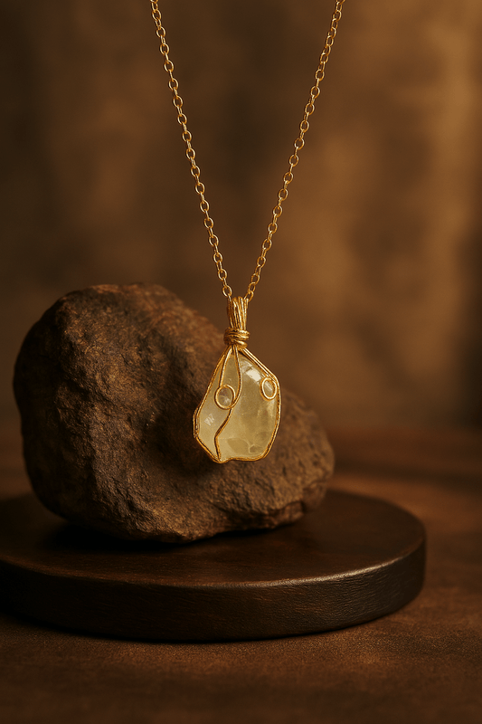 Citrine Crystal Necklace for Energy & Growth - Abundance & Motivation - Glitter Karma
