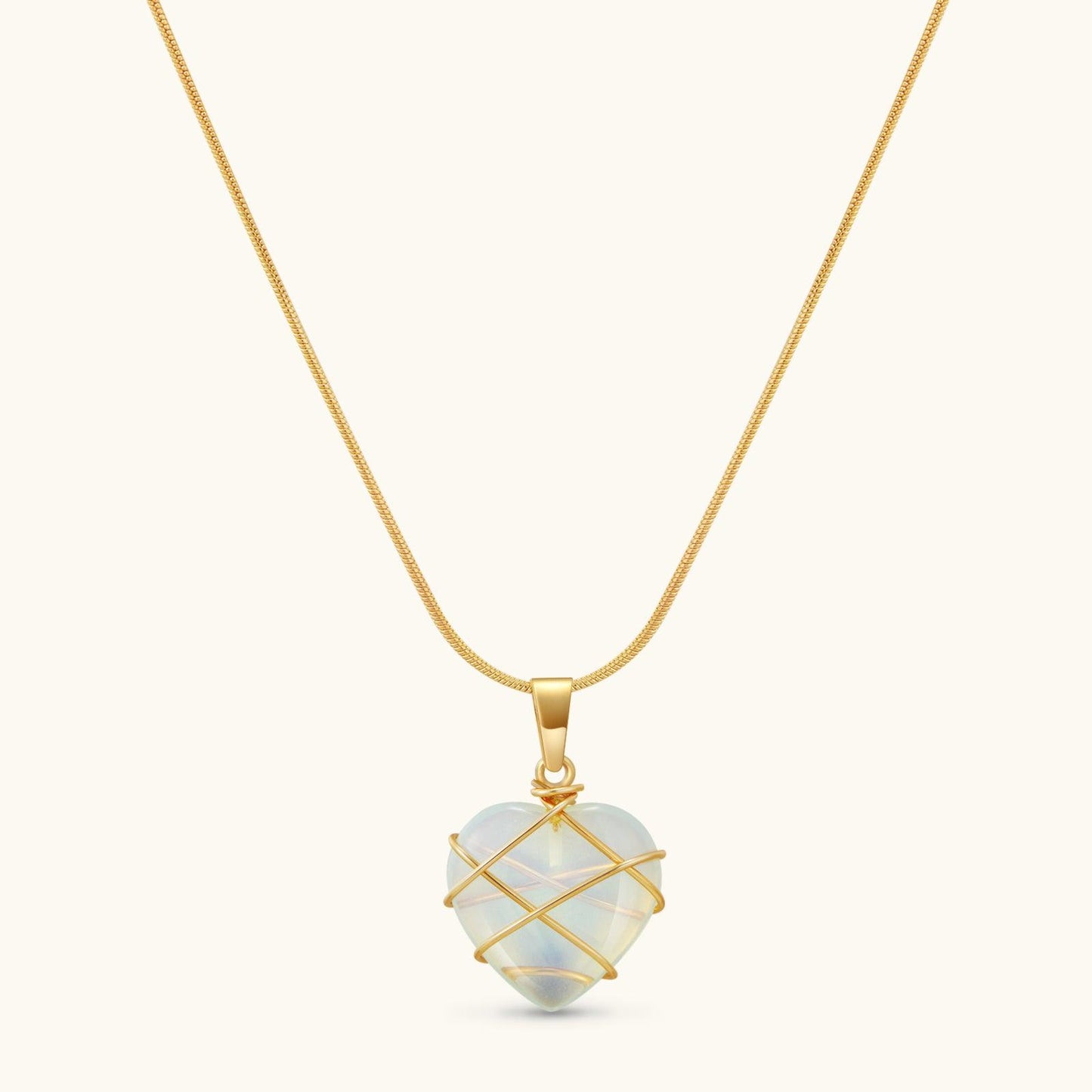 Moonstone Pendant Necklace for Emotional Balance - Love & Connection - Glitter Karma