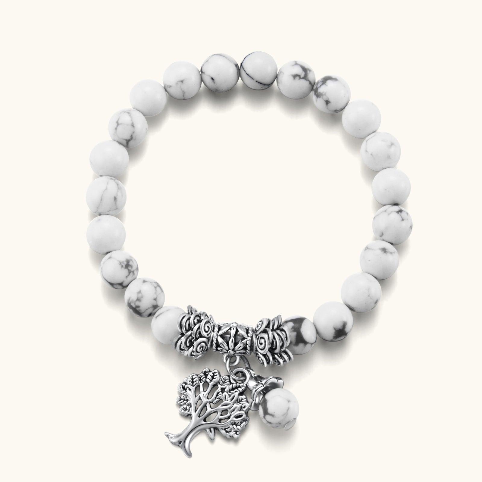 Strength & Resilience - White Turquoise Empowerment Bead Bracelet - Glitter Karma
