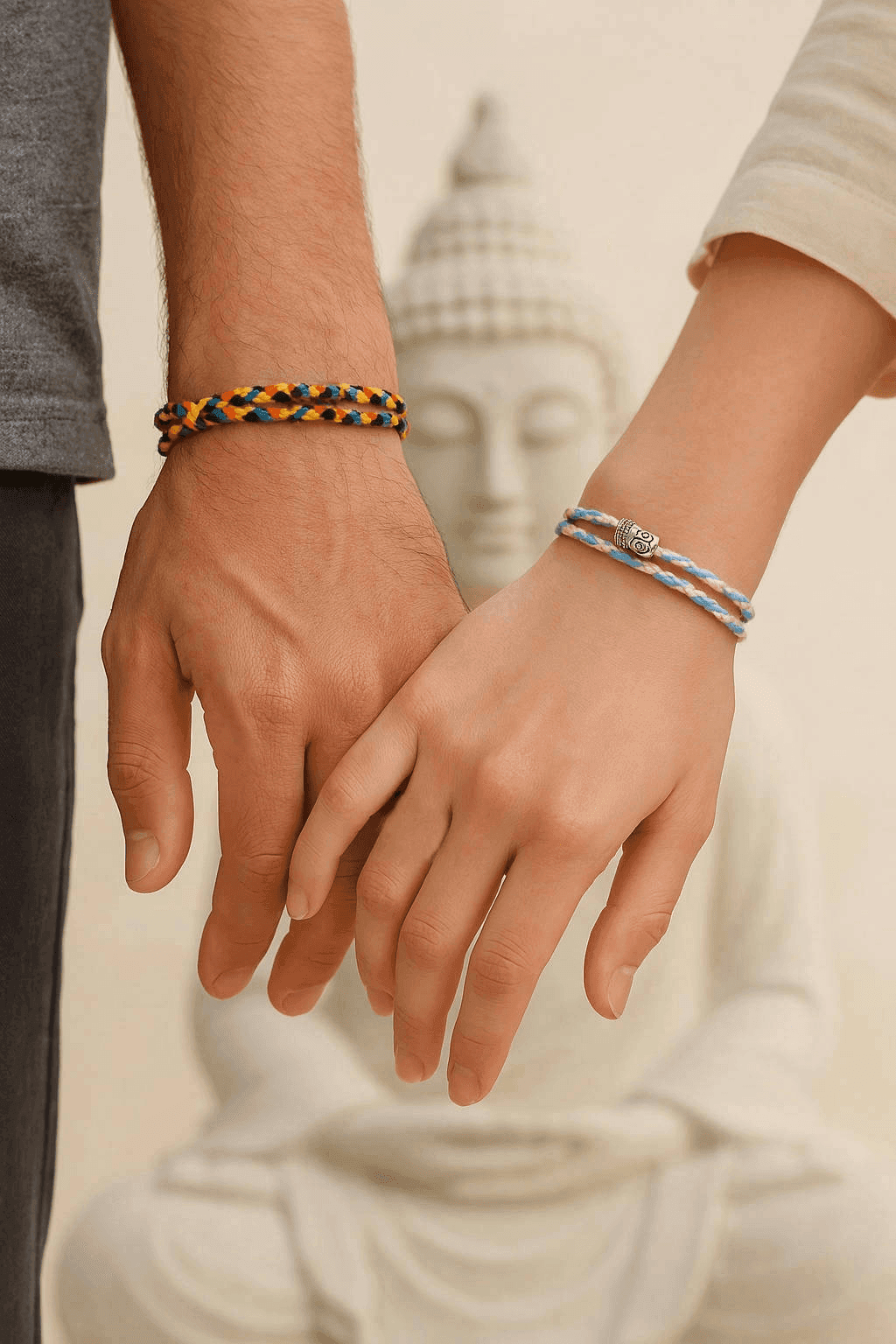 Buddha Head Bracelet for Connection - Heart Chakra Harmony - Glitter Karma