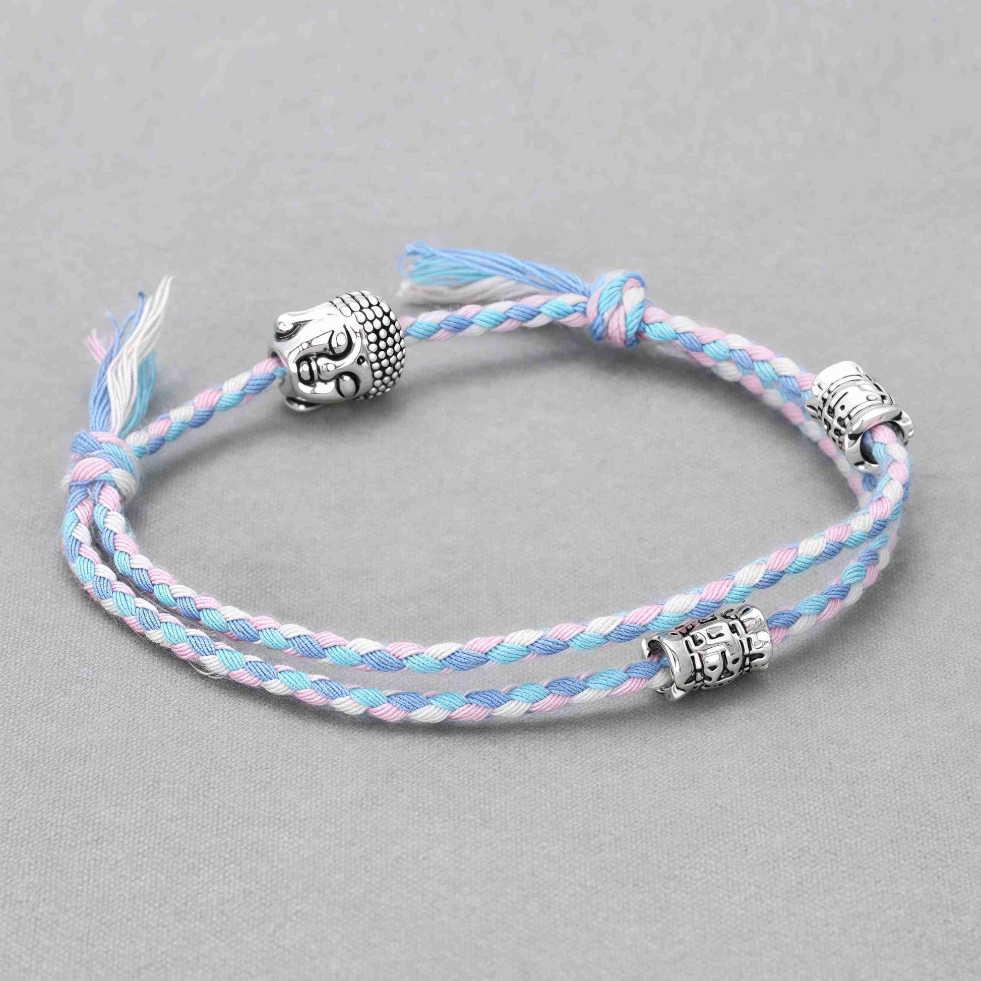 Buddha Head Bracelet for Connection - Heart Chakra Harmony - Glitter Karma