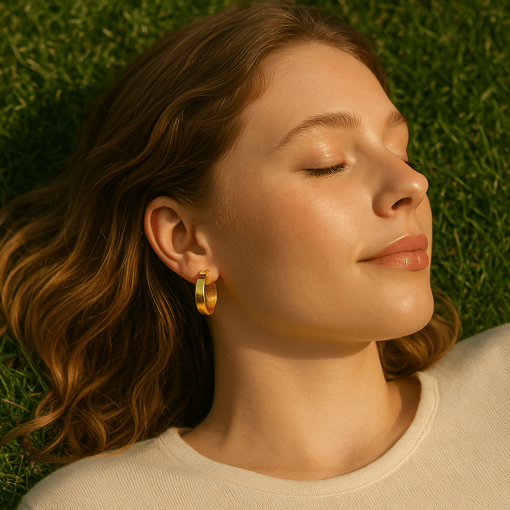 Infinity & Enlightenment – Gold Geometric Earrings Inspired by Enso - Glitter Karma